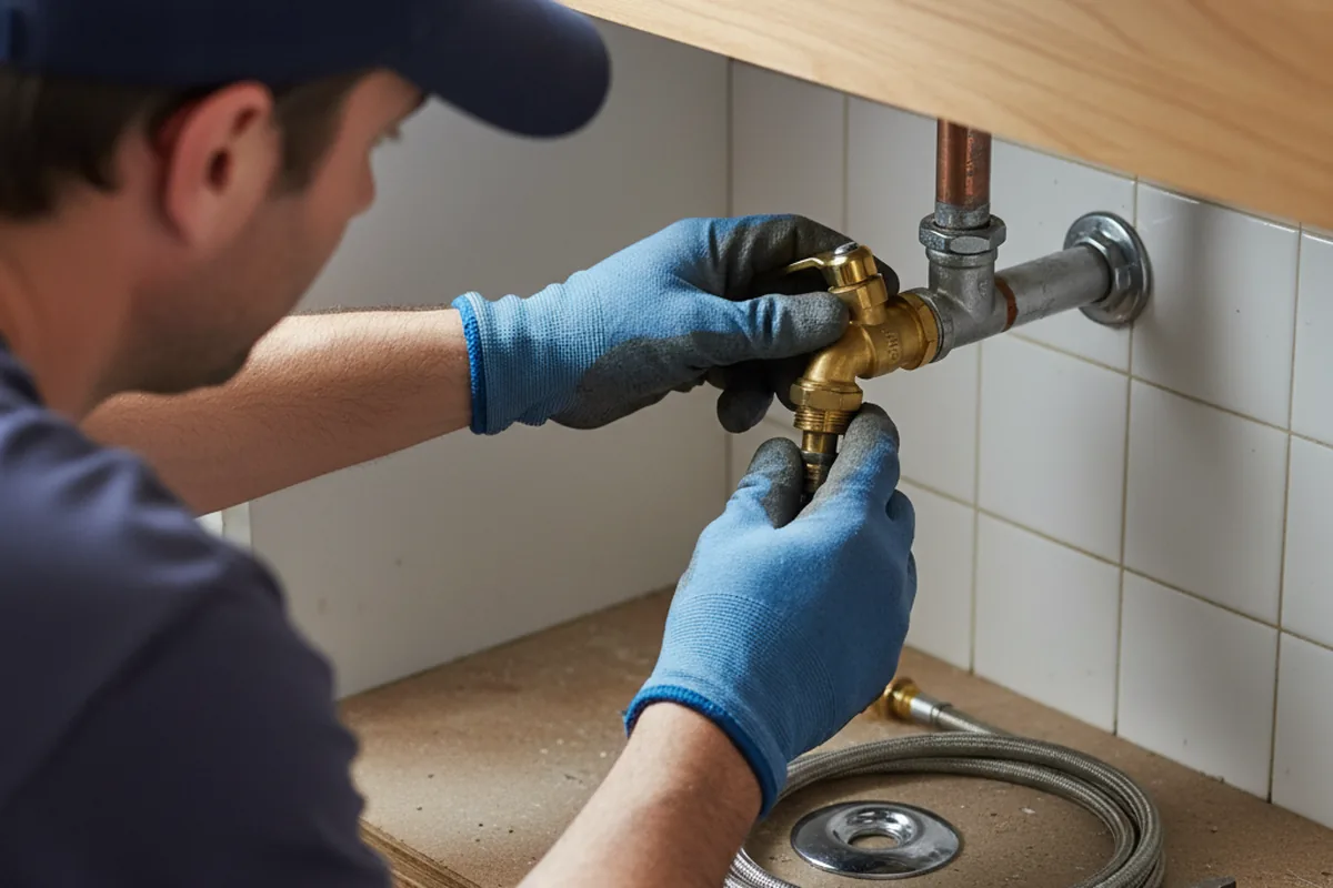 Shutoff valve and fitting work during Faucet and Fixture Repair in Avilla